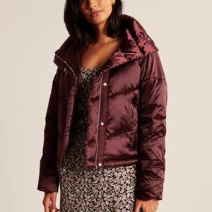 Abercrombie & Fitch Satin Mini Puffer